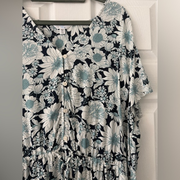 Time and Tru Blue Floral Dress 💙 Size 22/XXXL 🩵 NEW WITH TAGS - Picture 13 of 13